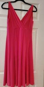Pink v-neck dress